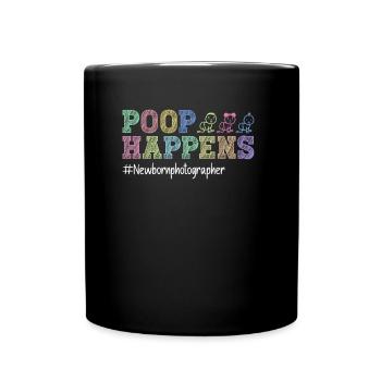 Newborn Photographer Baby Photography Saying - Full Colour Mug - black - Front