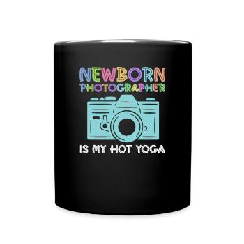 Newborn Photographer Baby Photography Saying - Full Colour Mug - black - Front