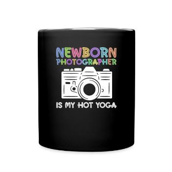 Newborn Photographer Baby Photography Saying - Full Colour Mug - black - Front