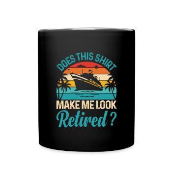 Cruise Captain Funny Triton Cruise Sail - Full Colour Mug - black - Front
