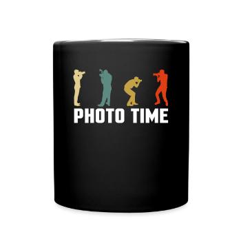 Vintage Retro Photo Time Shirt Geschenk Fotograf - Tasse einfarbig - Schwarz - Vorne