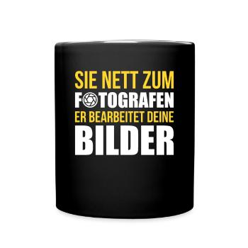 Soyez gentil avec le photographe qui édite vos photos - Mug uni - noir - Devant