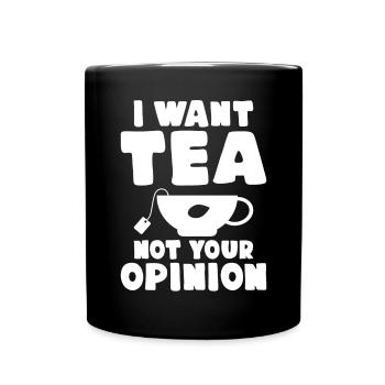 Teeliebhaber Geschenke - Tasse einfarbig - Schwarz - Vorne