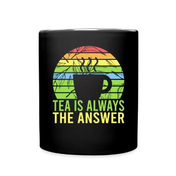 Teeliebhaber Geschenke - Tasse einfarbig - Schwarz - Vorne