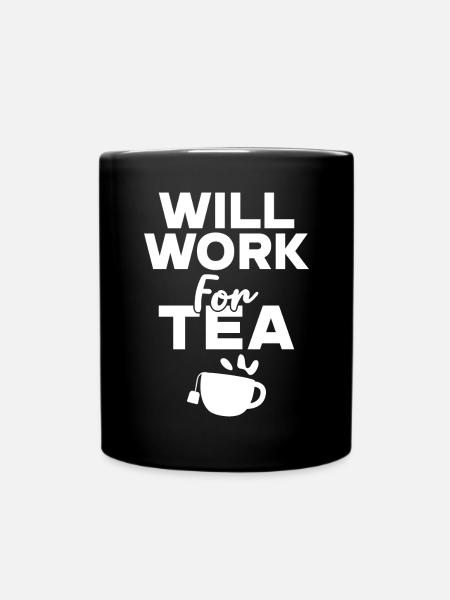 Teeliebhaber Geschenke - Tasse einfarbig - Schwarz