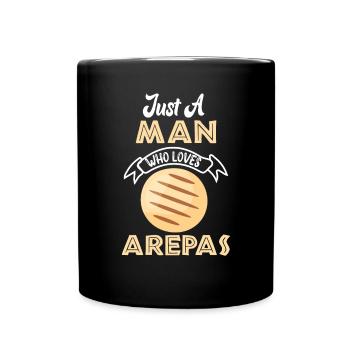 Arepas Zitat Lustiges kolumbianisches venezolanisches Essen Arepa - Tasse einfarbig - Schwarz - Vorne