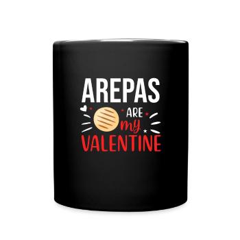 Arepas Zitat Lustiges kolumbianisches venezolanisches Essen Arepa - Tasse einfarbig - Schwarz - Vorne