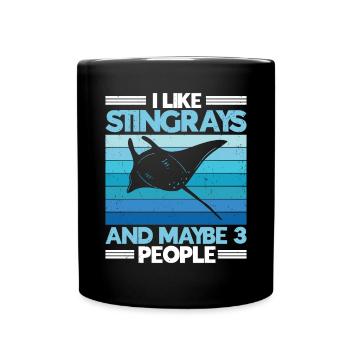 Stachelrochen - Tasse einfarbig - Schwarz - Vorne
