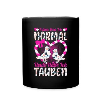Taubenzüchterin Taubenzüchter - Tasse einfarbig - Schwarz - Vorne
