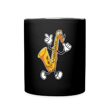 Funny Saxophonist Sax Player - Funny Saxophone Pla - Full Colour Mug - black - Front