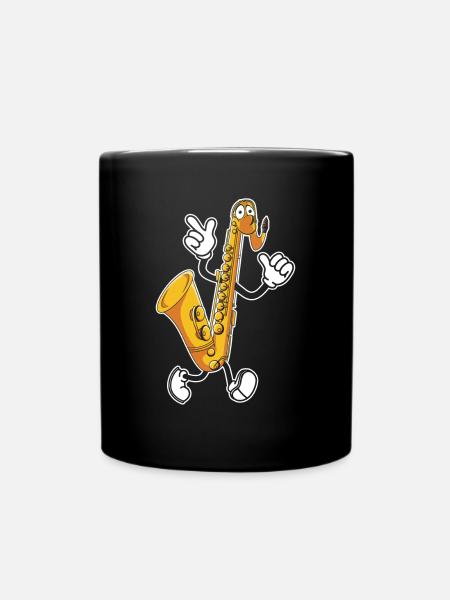 Saxophoniste drôle de saxophoniste - Funny Saxophone Pla - Mug uni - noir