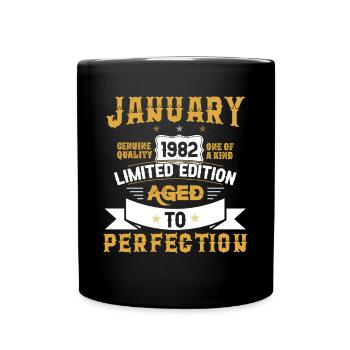 January 1982 Limited Edition Aged To Perfection - Tasse einfarbig - Schwarz - Vorne