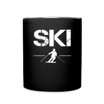 Ski - Mug uni - noir - Devant