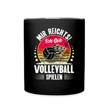 Volleyball - Tasse einfarbig - Schwarz - Vorne