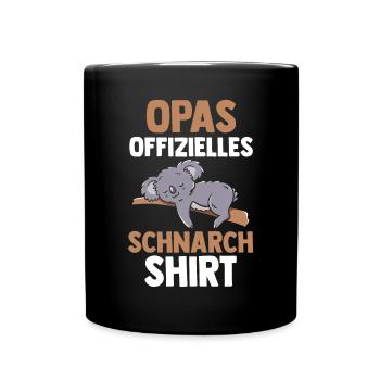 Sloth Papa's Official Snoring - Full Colour Mug - black - Front
