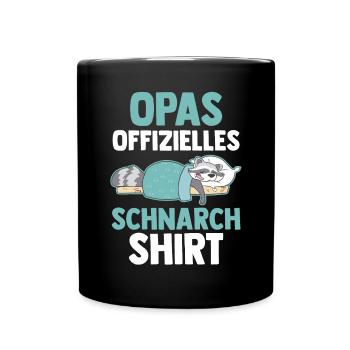 Raccoon Papa's Official Snoring - Full Colour Mug - black - Front