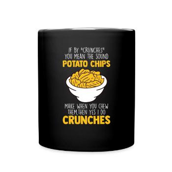 Funny Potato Chips Quote - Love Potato Chips - Full Colour Mug - black - Front