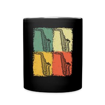 Saxophone Saxophoniste Saxophoniste - Mug uni - noir - Devant