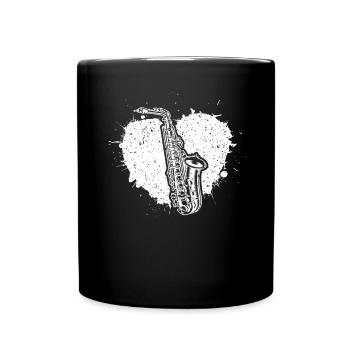 Saxophone Saxophoniste Saxophoniste - Mug uni - noir - Devant