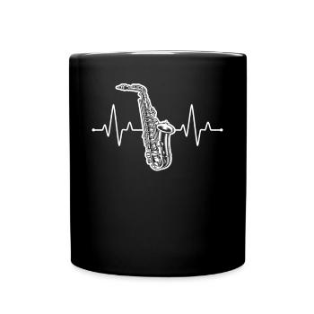 Saxophone Saxophoniste Saxophoniste - Mug uni - noir - Devant