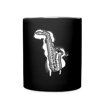 Saxophone Saxophoniste Saxophoniste - Mug uni - noir - Devant
