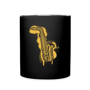 Saxophone Saxophoniste Saxophoniste - Mug uni - noir - Devant