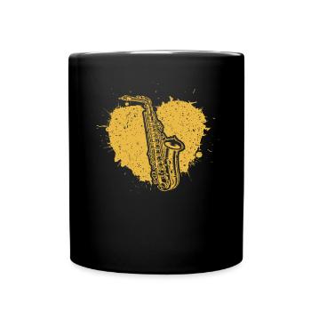 Saxophone Saxophoniste Saxophoniste - Mug uni - noir - Devant