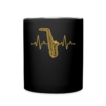 Saxophone Saxophoniste Saxophoniste - Mug uni - noir - Devant