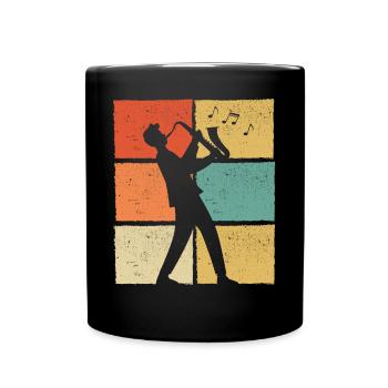 Saxophone Saxophoniste Saxophoniste - Mug uni - noir - Devant