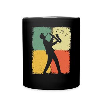 Saxophone Saxophoniste Saxophoniste - Mug uni - noir - Devant