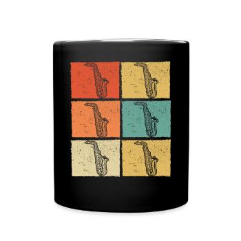 Saxophone Saxophoniste Saxophoniste - Mug uni - noir - Devant