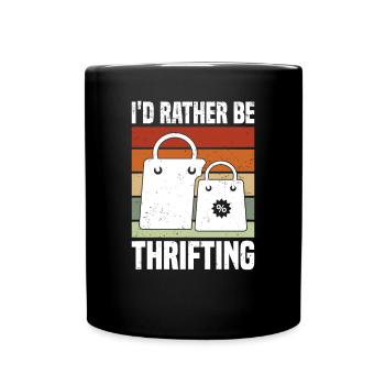 Secondhandladen Secondhand Öko Hipster Gebraucht - Tasse einfarbig - Schwarz - Vorne