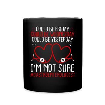 Gastroenterologist Night Shift Worker Stethoscope - Full Colour Mug - black - Front