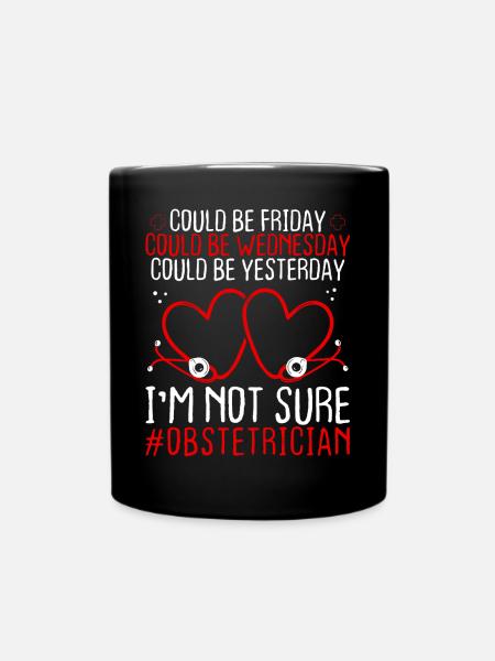 Obstétricien Travailleur de nuit Stéthoscope - Mug uni - noir