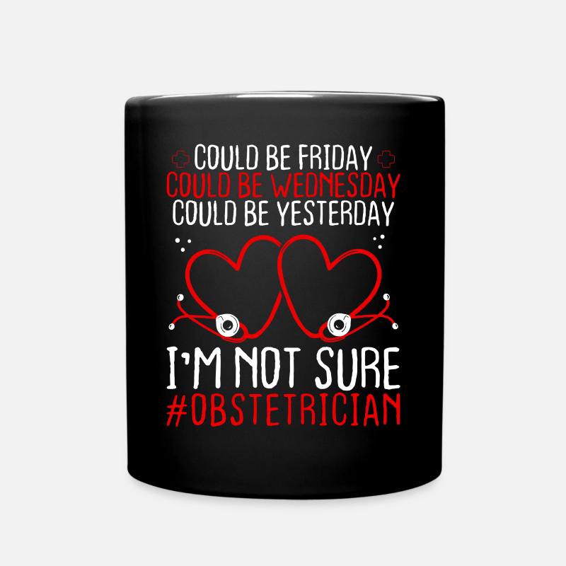Obstétricien Travailleur de nuit Stéthoscope - Mug uni - noir