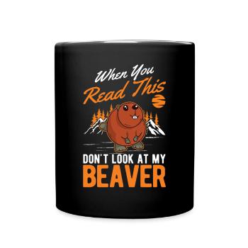 Beaver Beaver Dam Gift Beaver - Full Colour Mug - black - Front
