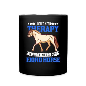 Fjord Horse Therapy Cheval norvégien Cheval de fjord - Mug uni - noir - Devant