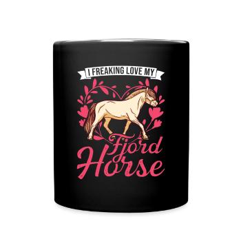 Fjord Horse Norwegian Horse Fjord Horse - Full Colour Mug - black - Front