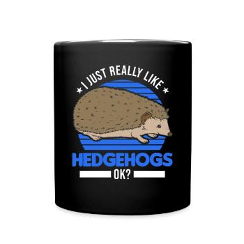 J’aime vraiment Hedgehogs Igel - Mug uni - noir - Devant