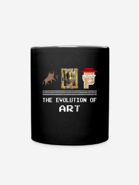 Funny NFT Designs Crypto NFT Art - Full Colour Mug - black