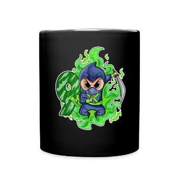 Garçon 9 ans 9ème anniversaire Garçon Ninja Green - Mug uni - noir - Devant