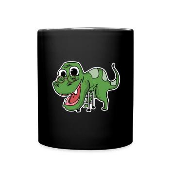 Oma Dinosaurier - Tasse einfarbig - Schwarz - Vorne