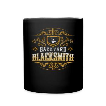 Backyard Blacksmith Anvil Blacksmith - Full Colour Mug - black - Front