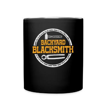Backyard Blacksmith Anvil Blacksmith - Full Colour Mug - black - Front