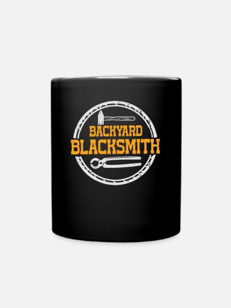 Backyard Blacksmith Amboss Schmied - Tasse einfarbig - Schwarz