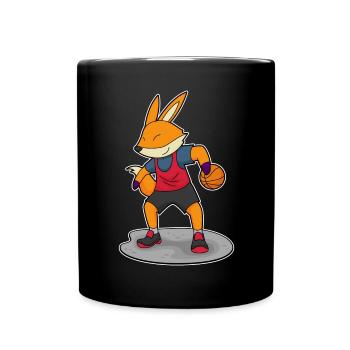 Fuchs Basketball Player Basketball - Full Colour Mug - black - Front