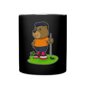 Hockey sur gazon Bear Stick - Mug uni - noir - Devant