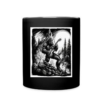 Big Foot Sasquatch Rock Guitare Musique Metal Grunge - Mug uni - noir - Devant