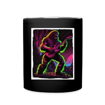 Big Foot Sasquatch Rock Guitare Musique Metal Grunge - Mug uni - noir - Devant