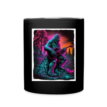 Big Foot Sasquatch Rock Guitare Musique Metal Grunge - Mug uni - noir - Devant